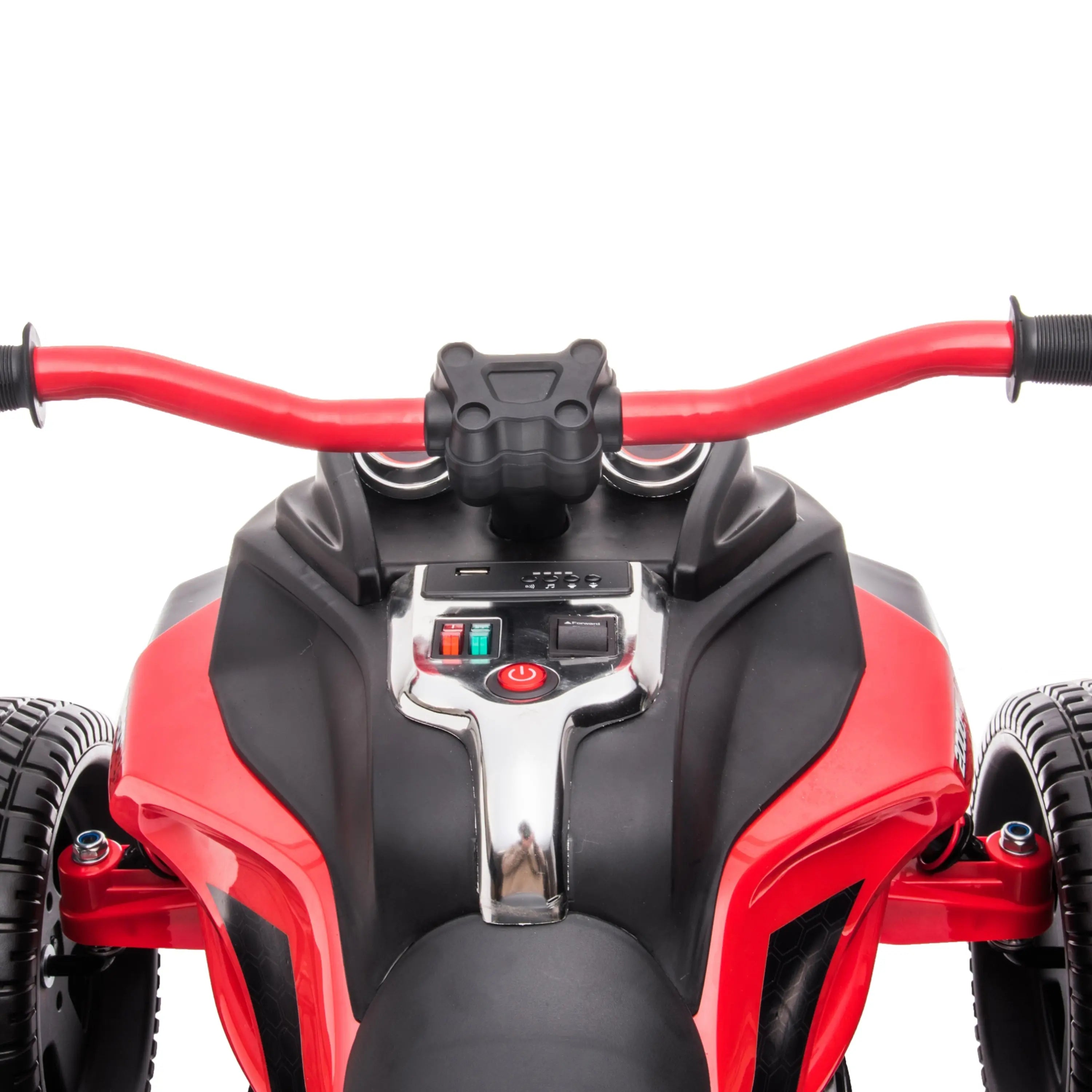 24V Freddo Spider 2 Seater Ride-On 3 Wheel Motorcycle – three-quarter view | Freddo Toys Canada