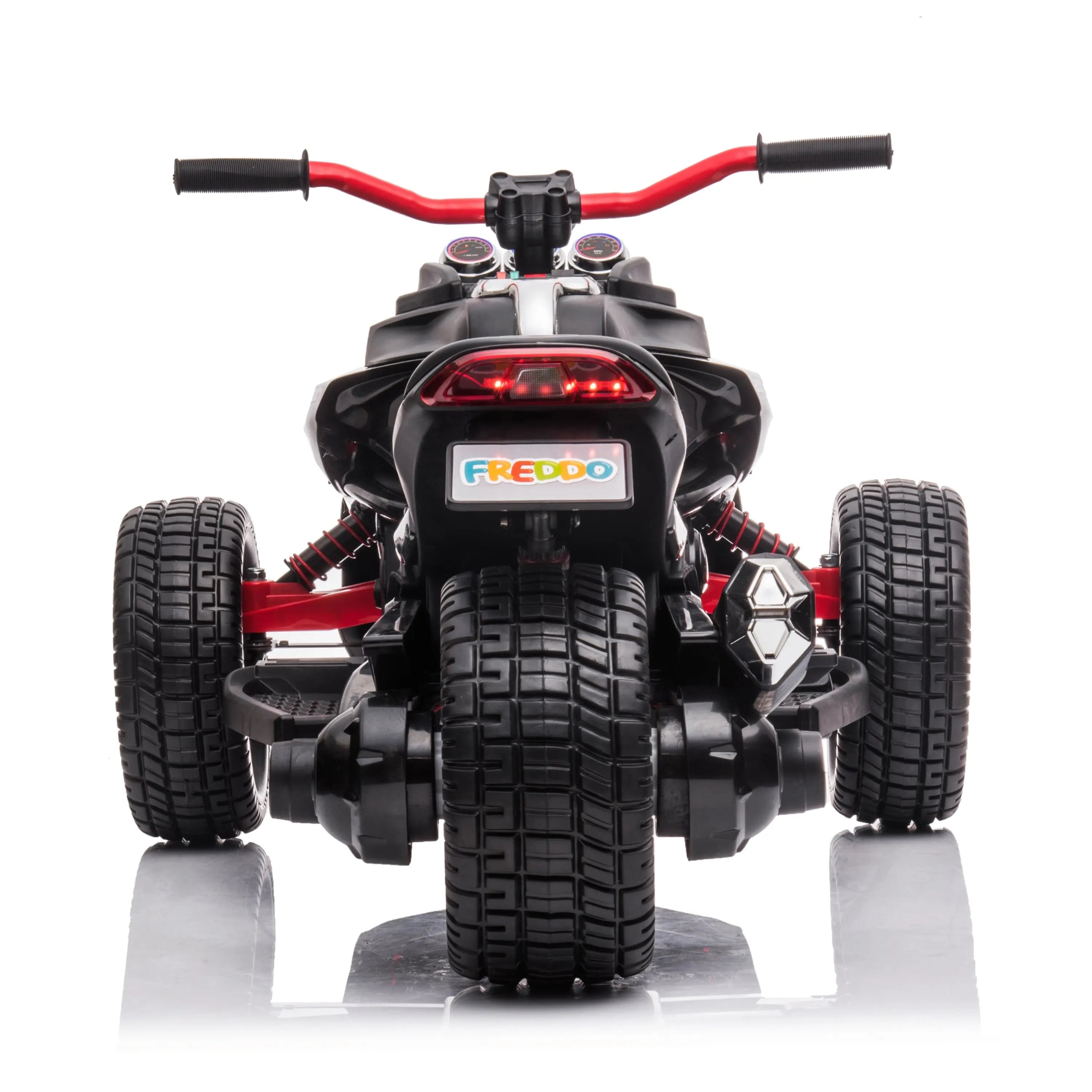 24V Freddo Spider 2 Seater Ride-On 3 Wheel Motorcycle – handlebars and controls (2) | Freddo Toys Canada