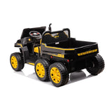 24V 6 Wheeler Freddo Tractor Trailer 2 Seater Ride-on with Dump Cart and Parental Remote – front view (2) | Freddo Toys Canada