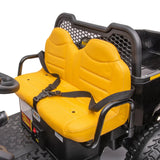 24V 6 Wheeler Freddo Tractor Trailer 2 Seater Ride-on with Dump Cart and Parental Remote – front three-quarter view (2) | Freddo Toys Canada