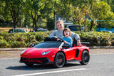 24V Lamborghini Aventador 2 Seater Ride On Car for Kids: Advanced Brushless Motor & Differential for High-Octane Fun – LED headlights detail | Freddo Toys Canada
