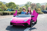 24V Lamborghini Aventador 2 Seater Ride On Car for Kids: Advanced Brushless Motor & Differential for High-Octane Fun – wheels and suspension detail | Freddo Toys Canada