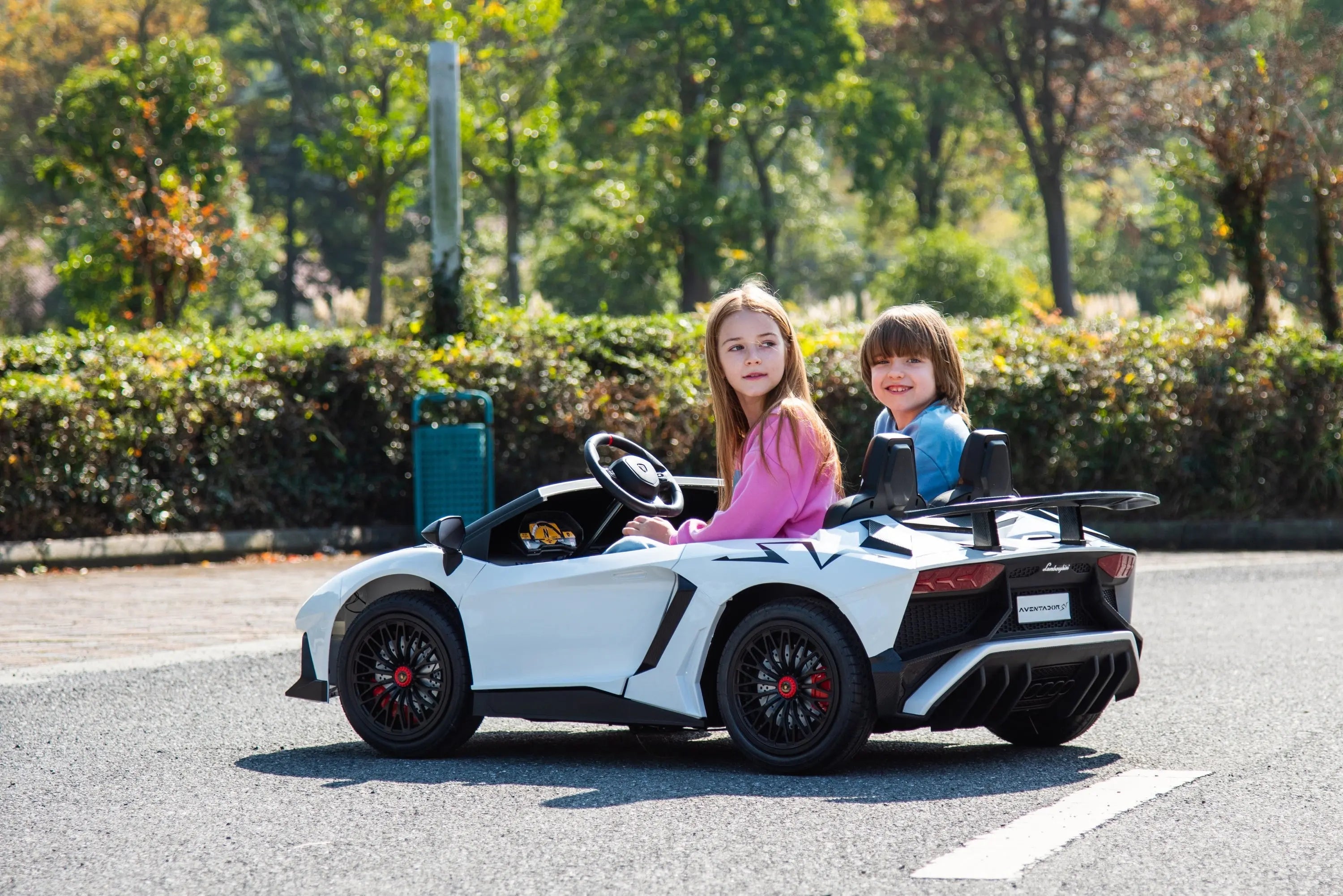 24V Lamborghini Aventador 2 Seater Ride On Car for Kids: Advanced Brushless Motor & Differential for High-Octane Fun  DTI Direct Canada