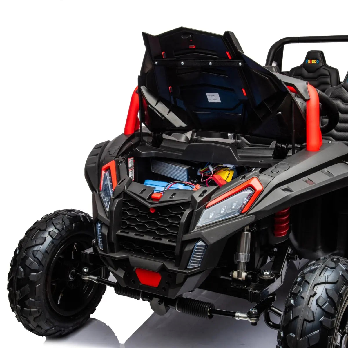 48V Freddo Beast XL: World's Fastest Kids' 4-Seater Dune Buggy with Advanced Brushless Motor & Precision Differential – LED headlights detail | Freddo Toys Canada