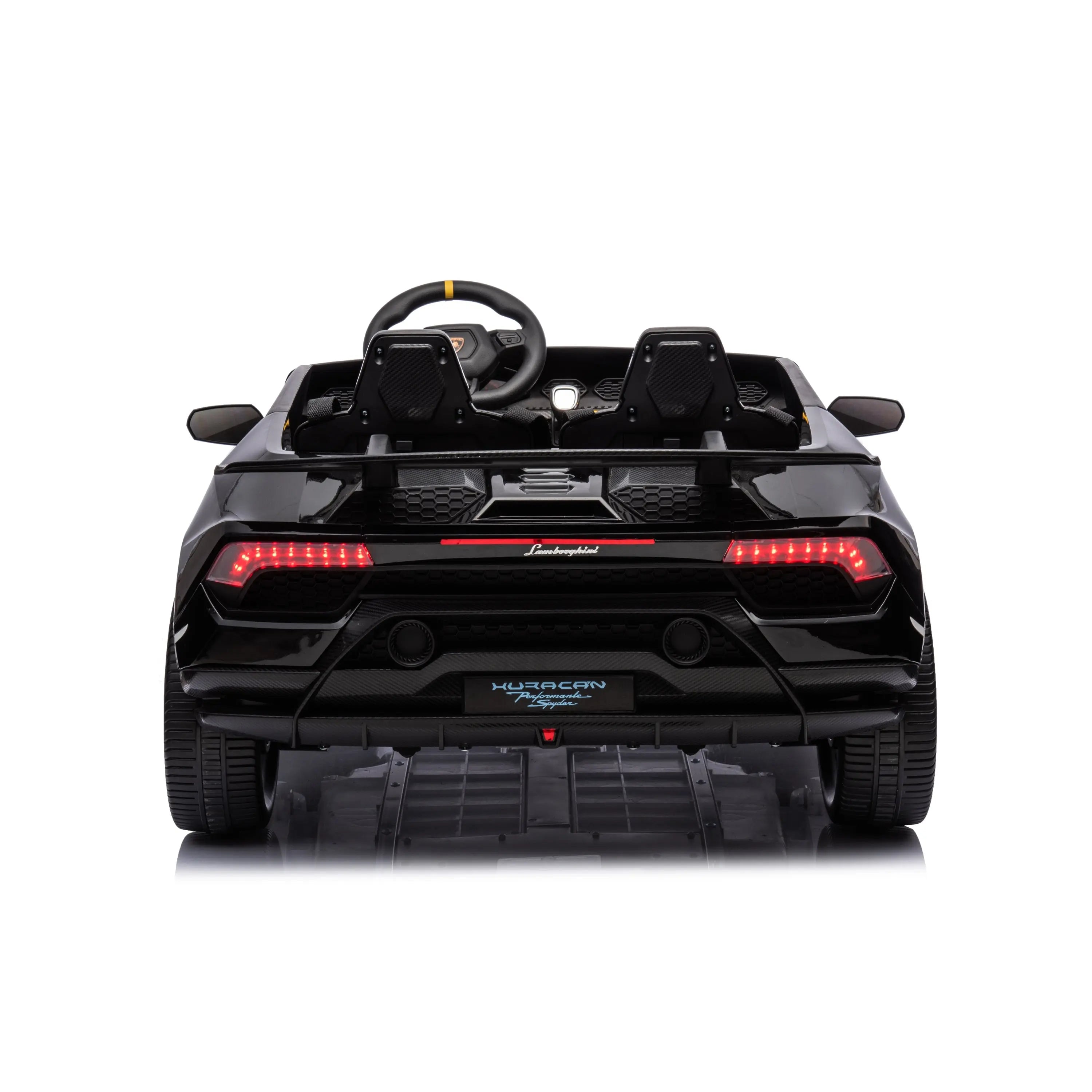 24V Lamborghini Huracan 2 Seater Kids' Electric Ride-On – side view | Freddo Toys Canada