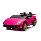 24V Lamborghini Huracan 2 Seater Kids' Electric Ride-On – wheels and suspension detail | Freddo Toys Canada