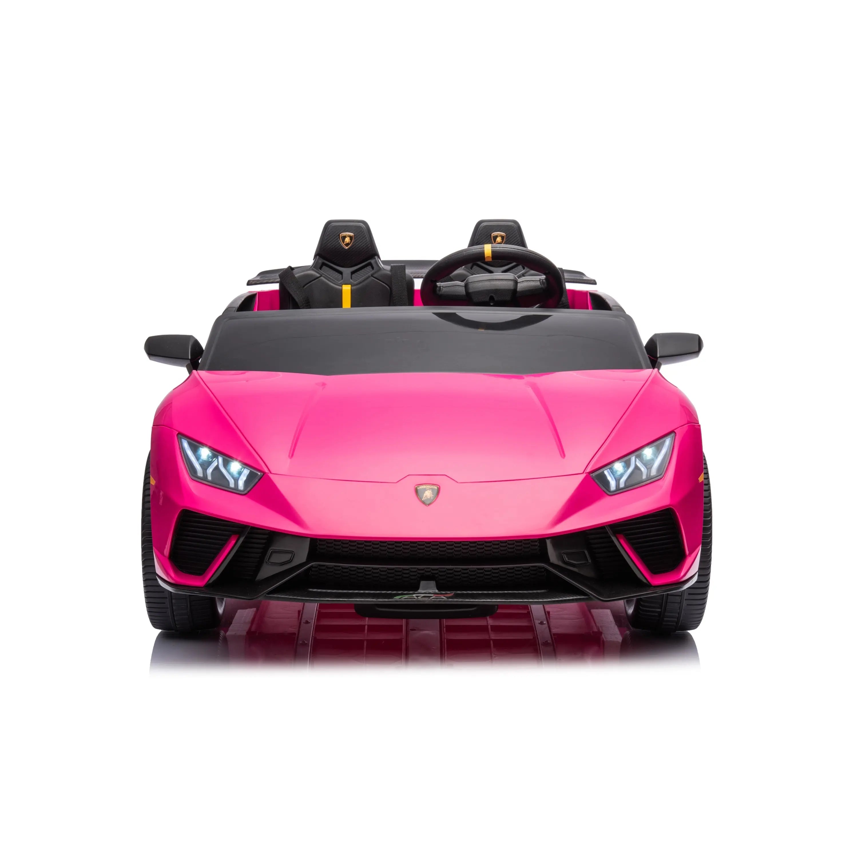 Child riding the 24V Lamborghini Huracan 2 Seater Kids' Electric Ride-On | Freddo Toys Canada