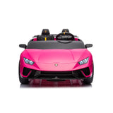 Child riding the 24V Lamborghini Huracan 2 Seater Kids' Electric Ride-On | Freddo Toys Canada