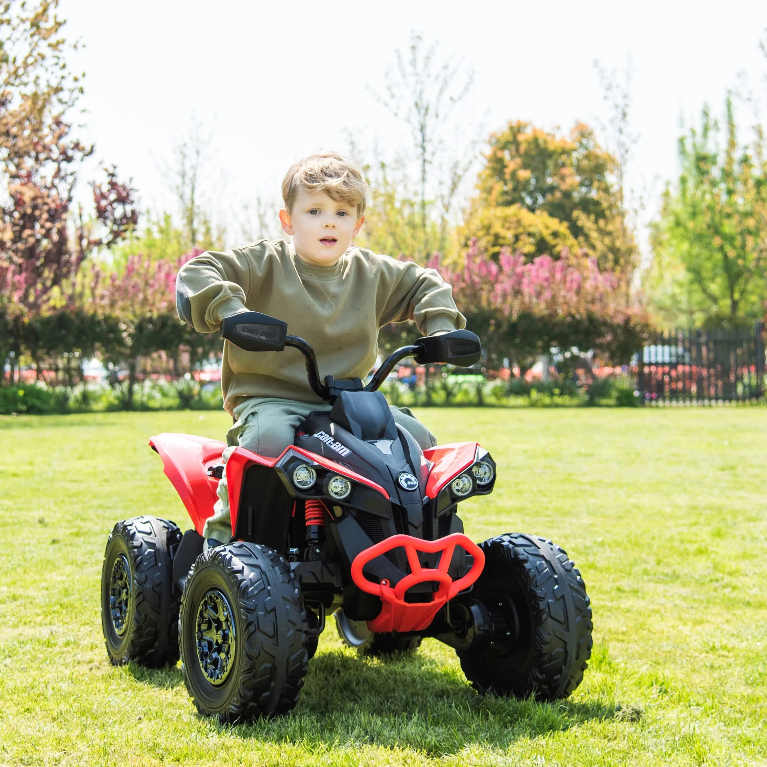 24V Can-Am Renegade 1-Seater Kids ATV – front view | Freddo Toys Canada
