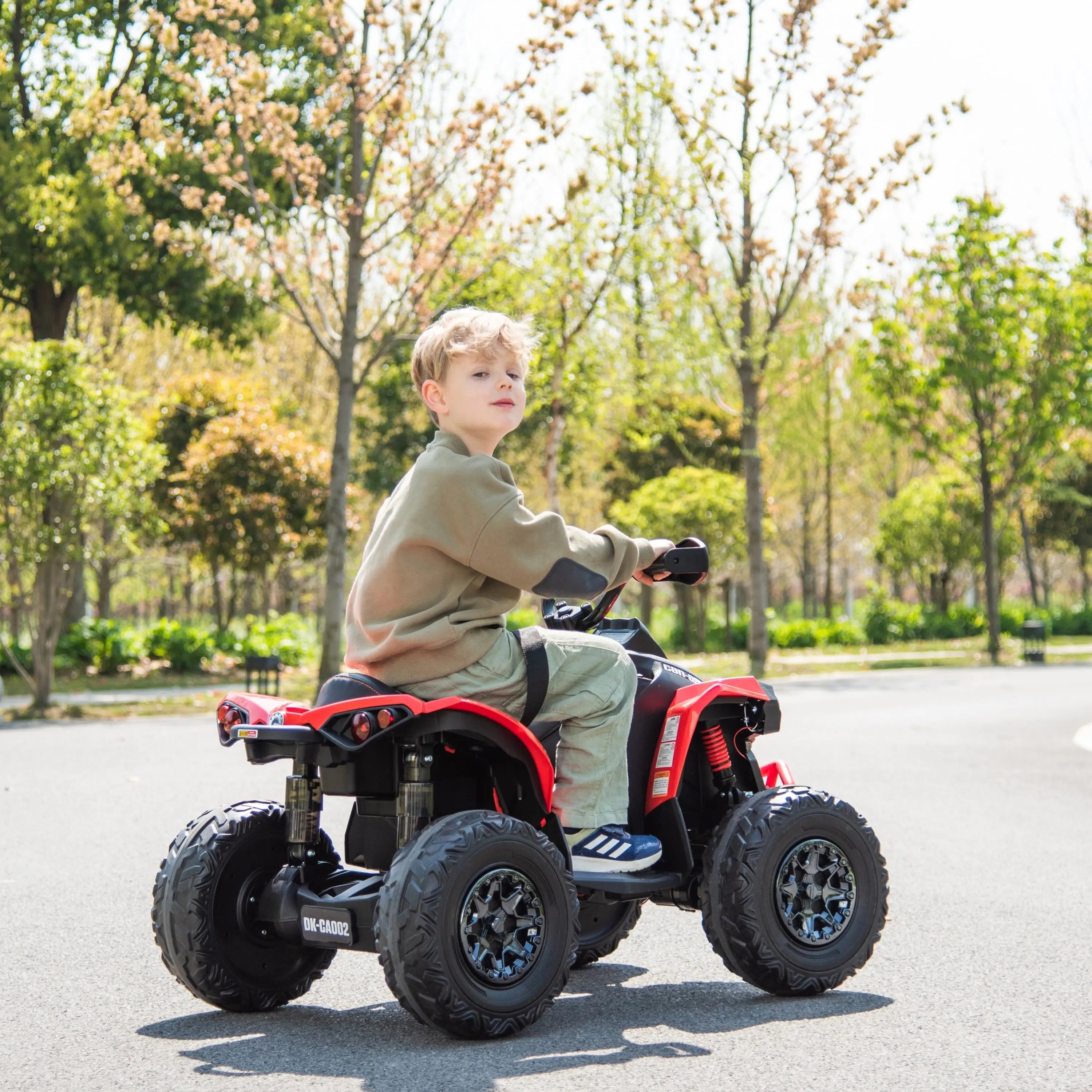 24V Can-Am Renegade 1-Seater Kids ATV – dashboard and seat | Freddo Toys Canada