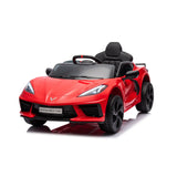 Child riding the 12V Chevrolet Corvette C8 1-Seater Kids Ride-On Car | Freddo Toys Canada