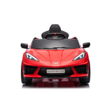 12V Chevrolet Corvette C8 1-Seater Kids Ride-On Car – rear three-quarter view | Freddo Toys Canada