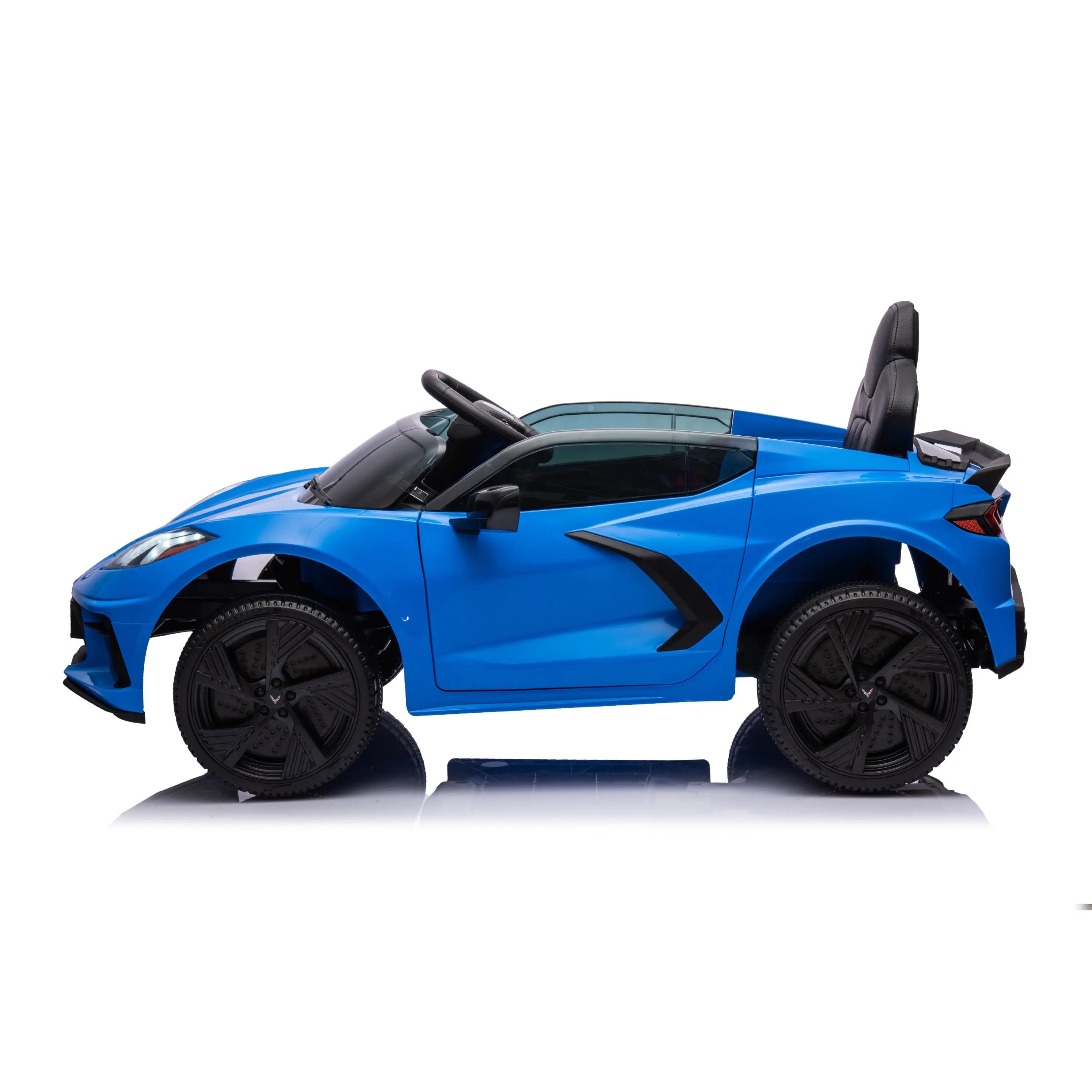 12V Chevrolet Corvette C8 1-Seater Kids Ride-On Car – front view | Freddo Toys Canada