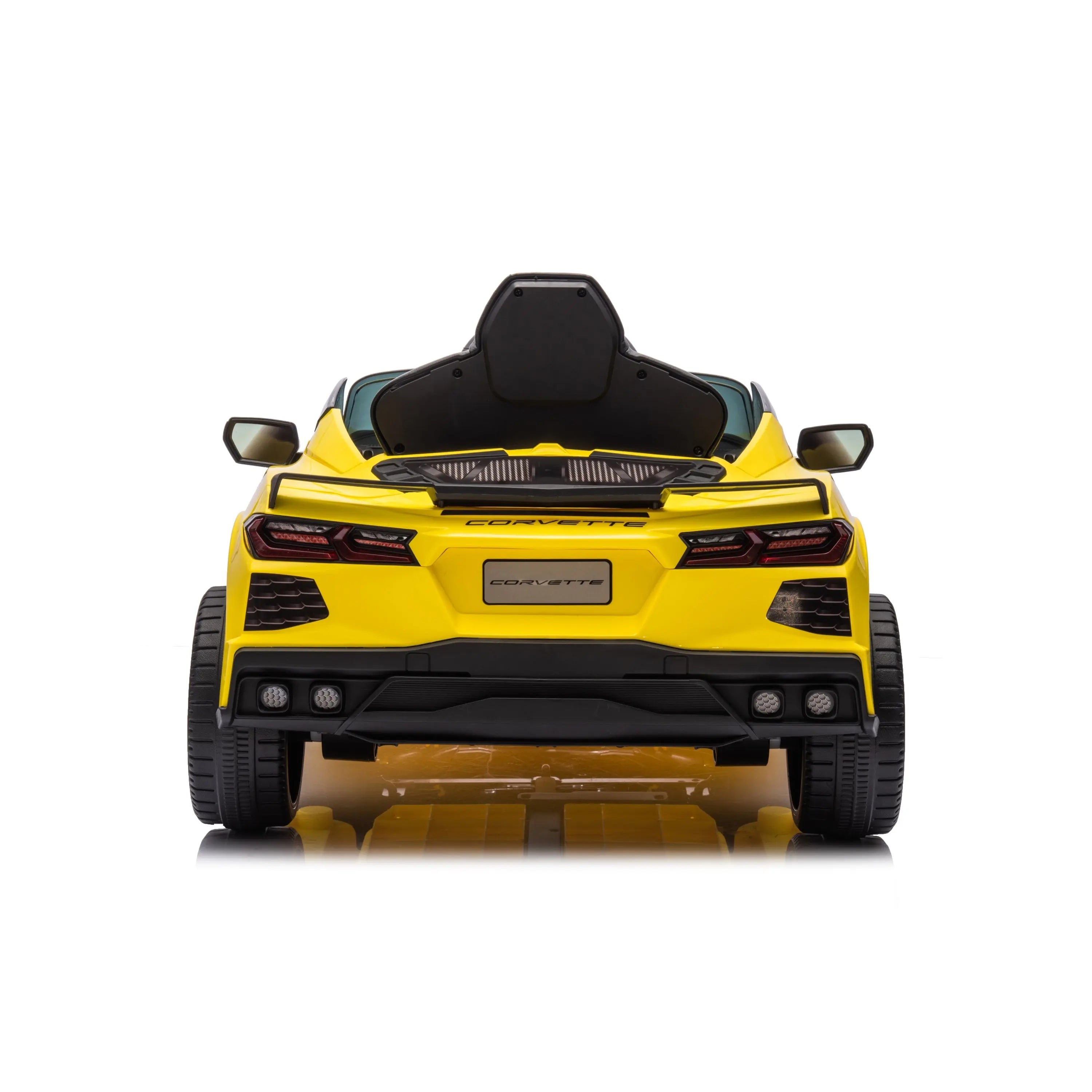 12V Chevrolet Corvette C8 1-Seater Kids Ride-On Car – dashboard and seat (2) | Freddo Toys Canada