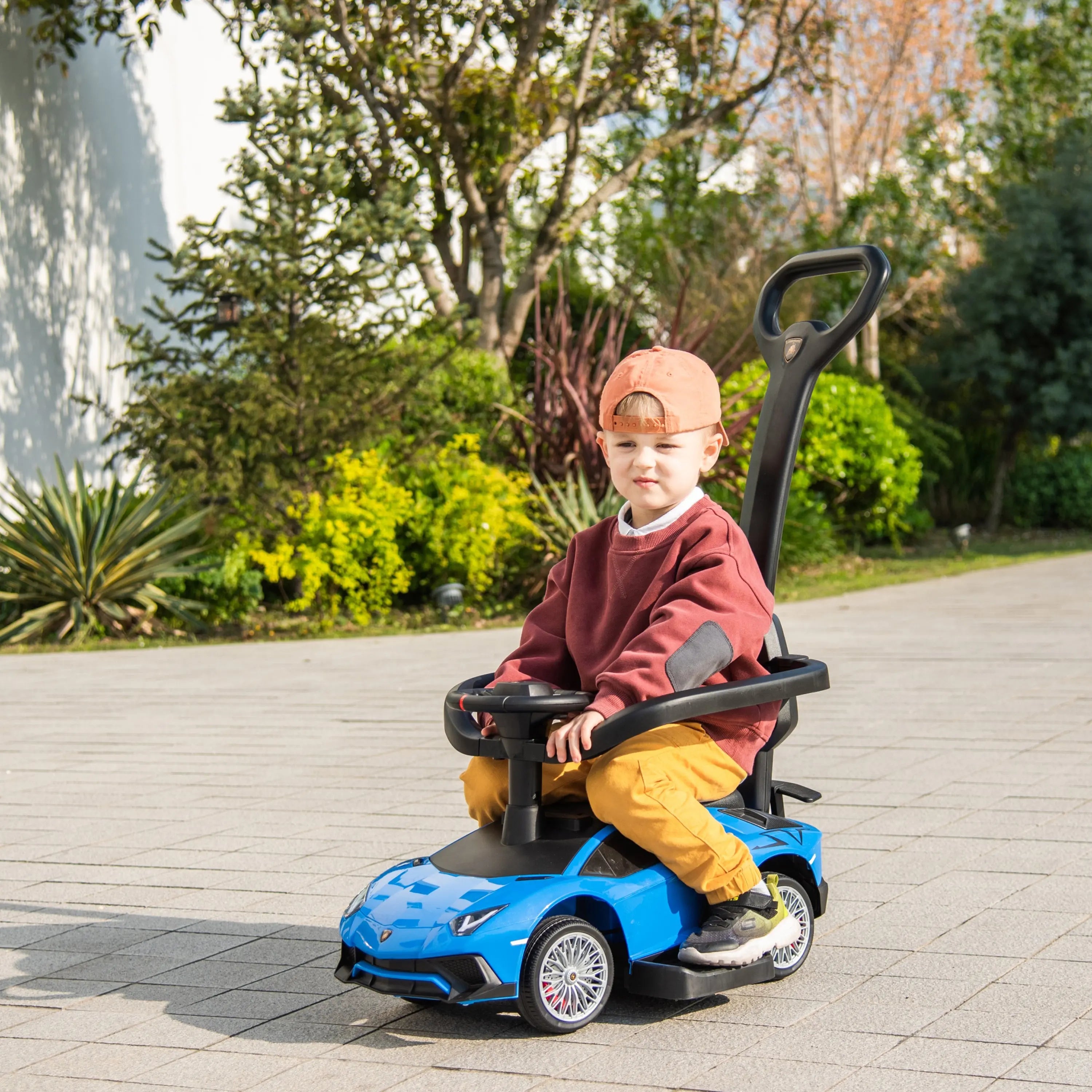 Lamborghini 3-in-1 Kids Push Ride On Toy Car  Freddo Toys