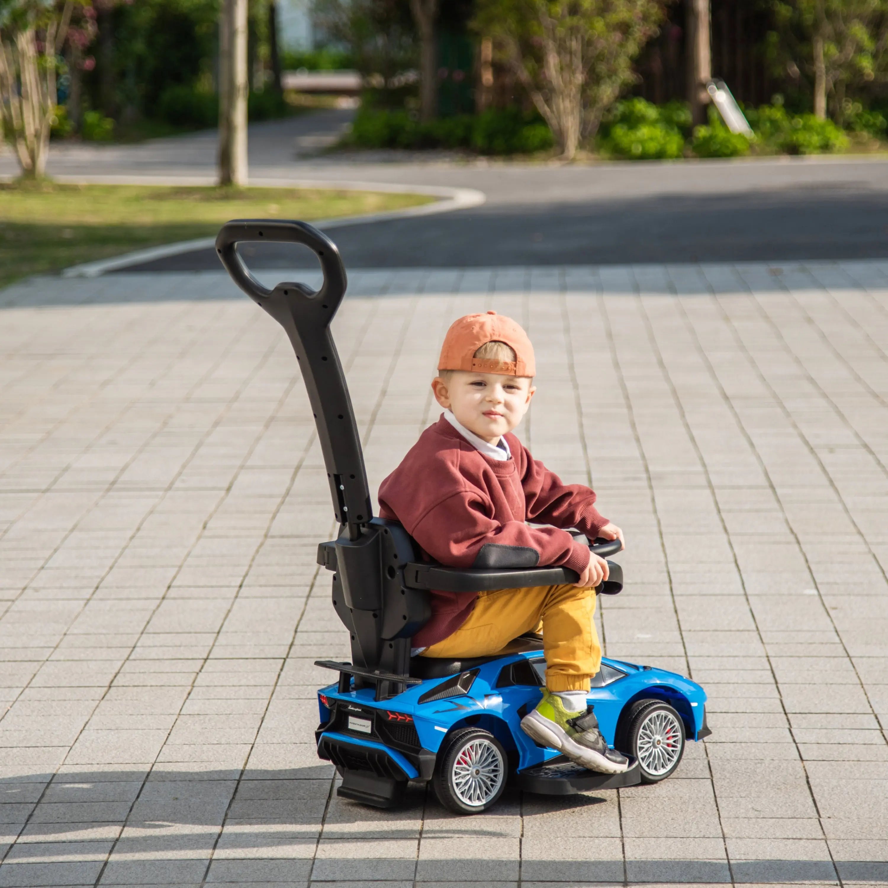 Lamborghini 3-in-1 Kids Push Ride On Toy Car  Freddo Toys
