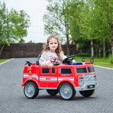 12V Freddo Fire Truck 1 Seater Ride on – rear view | Freddo Toys Canada