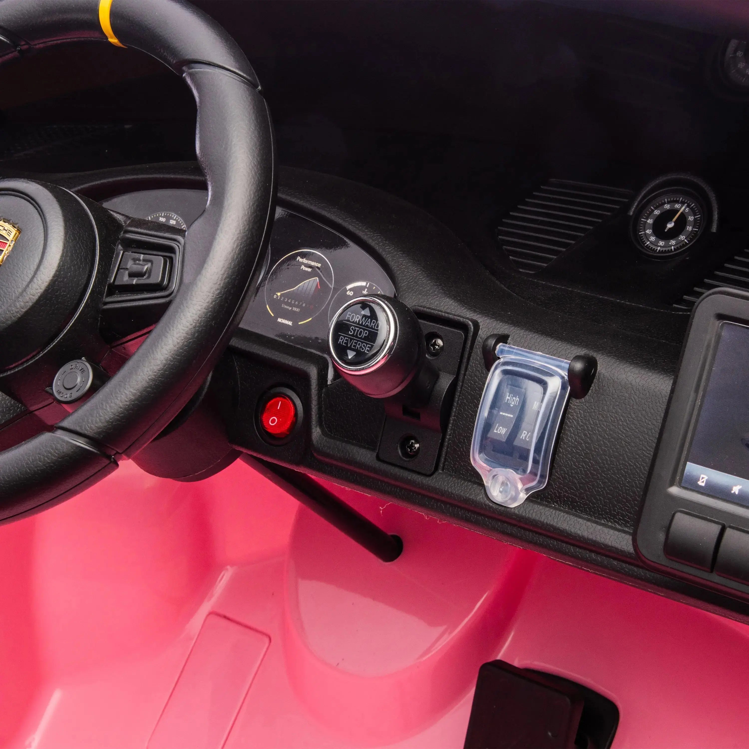 24V Porsche 911 GT3 2 Seater - NEW Silent Motor – interior detail | Freddo Toys Canada