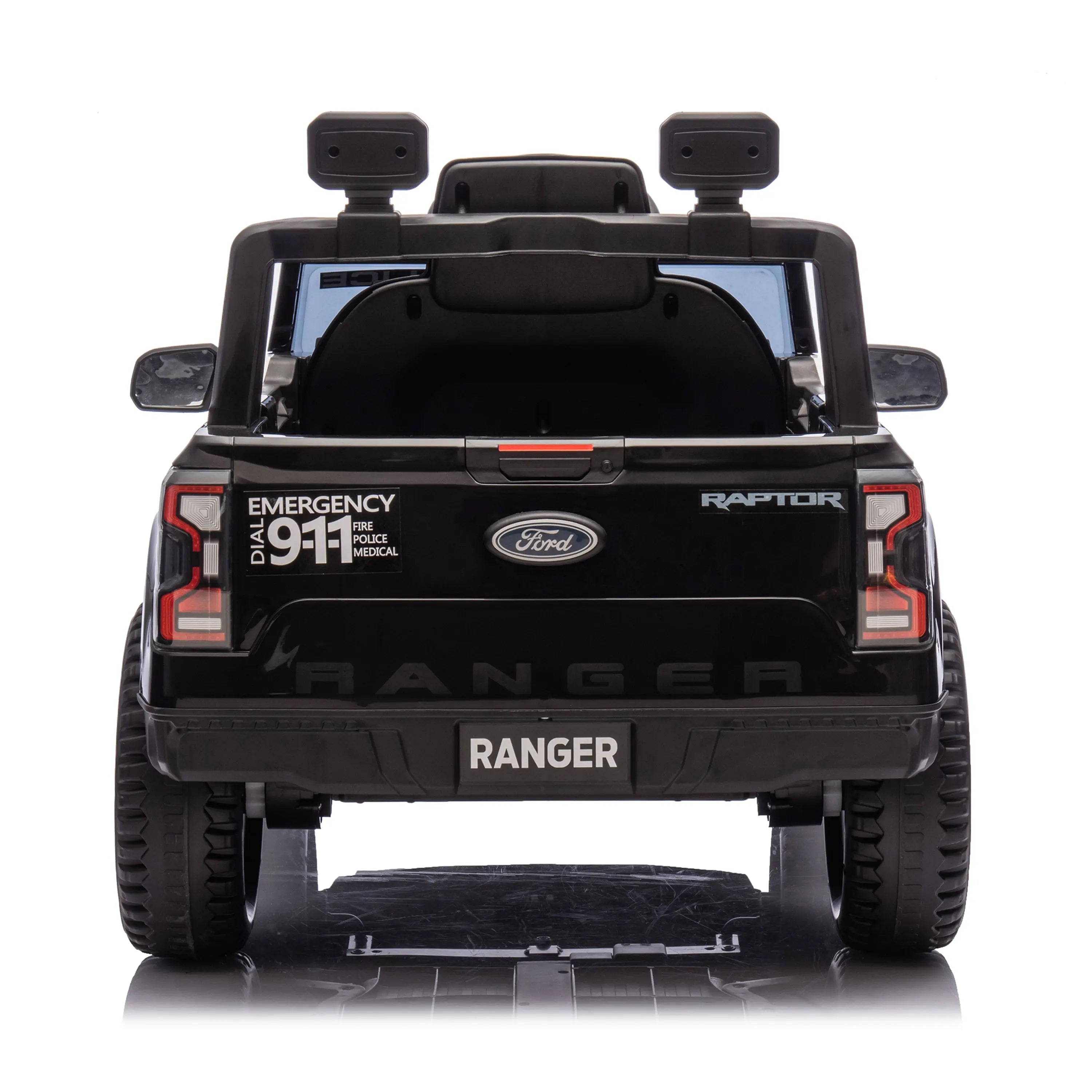 12V Licensed Ford Raptor Police Interceptor Kids Ride-On Truck — view 4