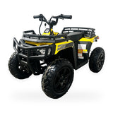 24V Freddo Pioneer Kids Electric ATV with Brushless Motor, Air Tires & Suspension - Yellow