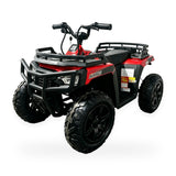 24V Freddo Pioneer Kids Electric ATV with Brushless Motor, Air Tires & Suspension - Red