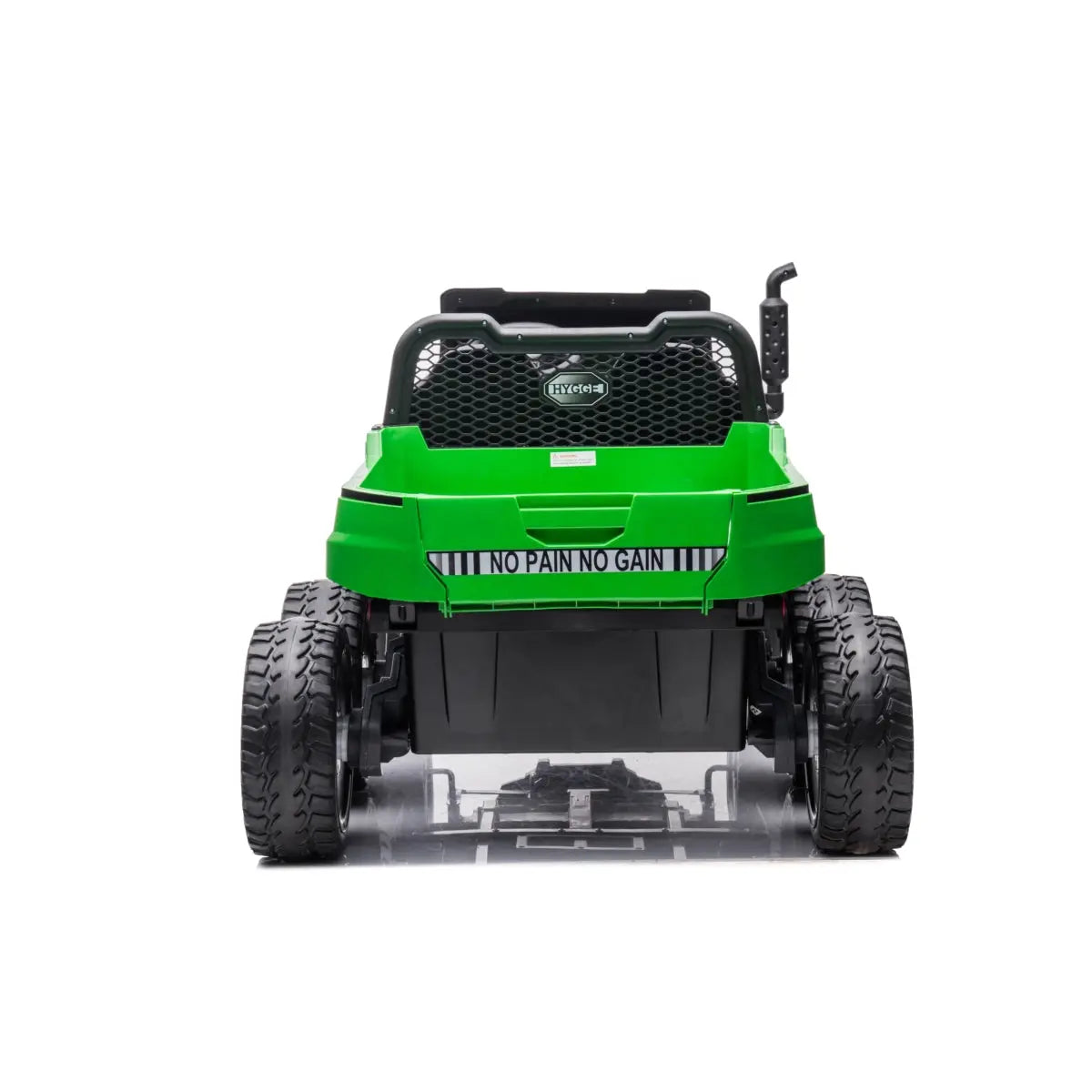 24V 6 Wheeler Freddo Tractor Trailer 2 Seater Ride-on with Dump Cart and Parental Remote – front three-quarter view | Freddo Toys Canada