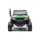 24V 6 Wheeler Freddo Tractor Trailer 2 Seater Ride-on with Dump Cart and Parental Remote – steering wheel and controls | Freddo Toys Canada
