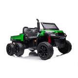 24V 6 Wheeler Freddo Tractor Trailer 2 Seater Ride-on with Dump Cart and Parental Remote – LED headlights detail | Freddo Toys Canada