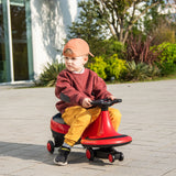 Freddo Toys Swing Car with Flashing Wheels – wheels and suspension detail | Freddo Toys Canada