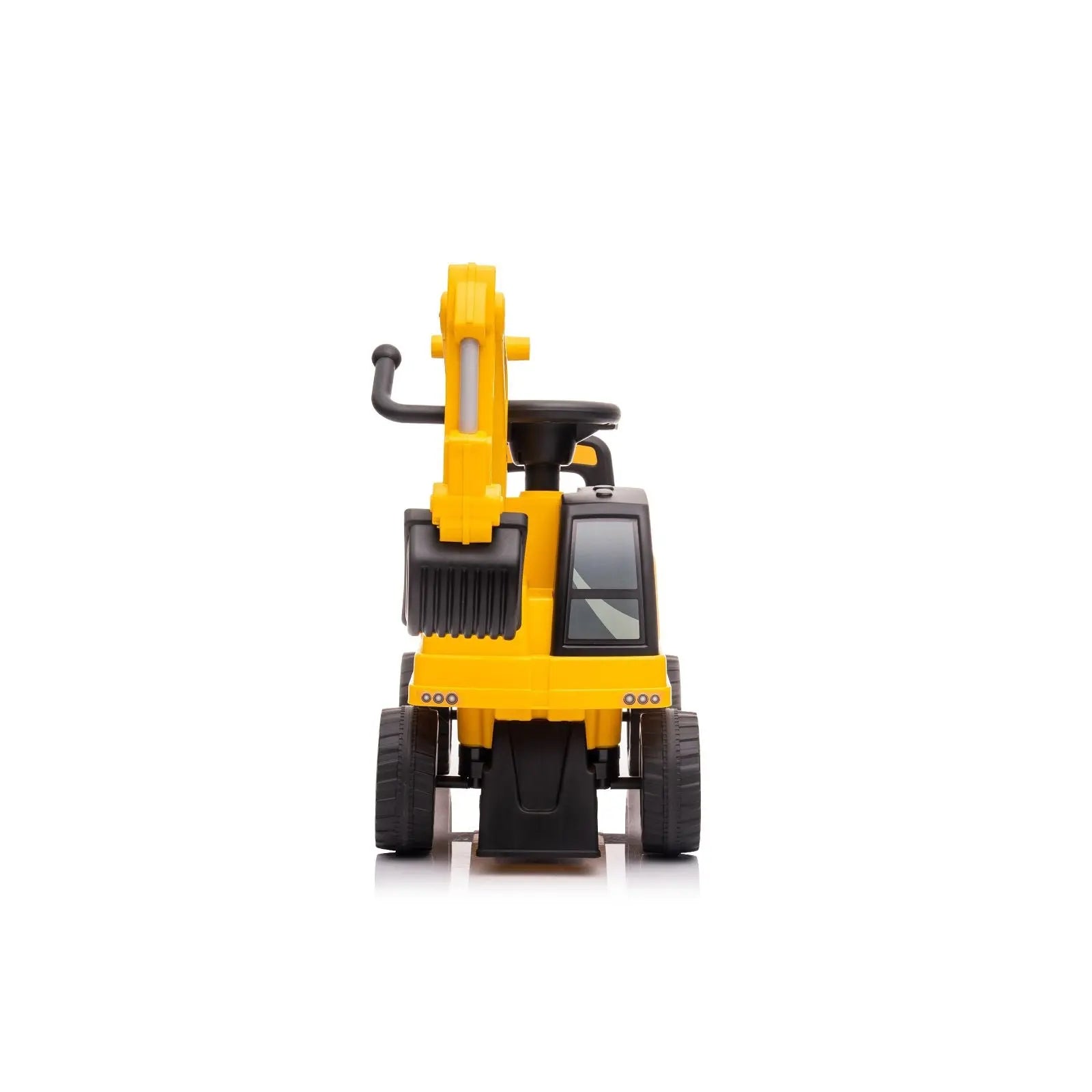 Caterpillar Foot to Floor Ride-On for Toddlers – wheels and suspension detail | Freddo Toys Canada