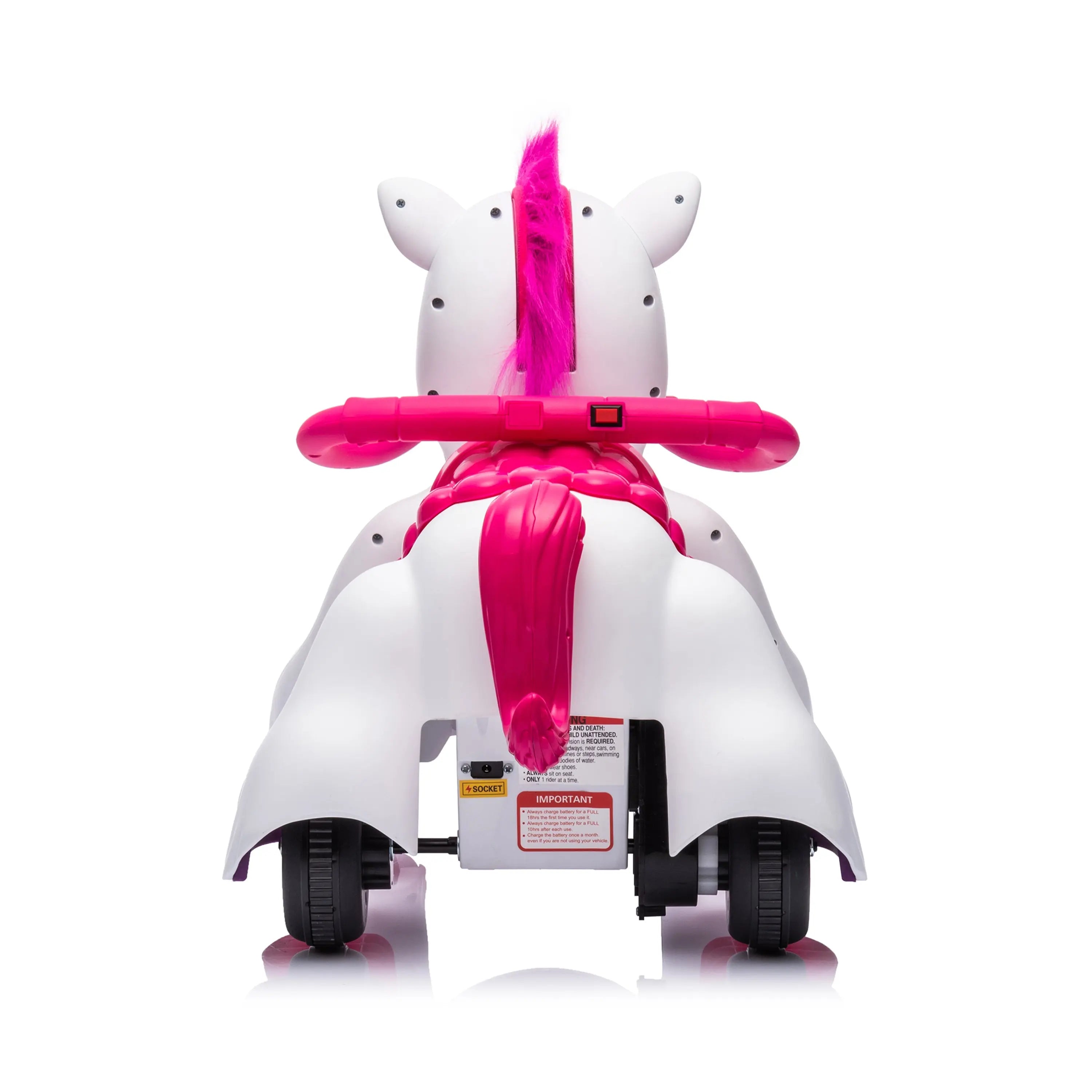 Freddo Unicorn 6V Ride-on – rear view | Freddo Toys Canada