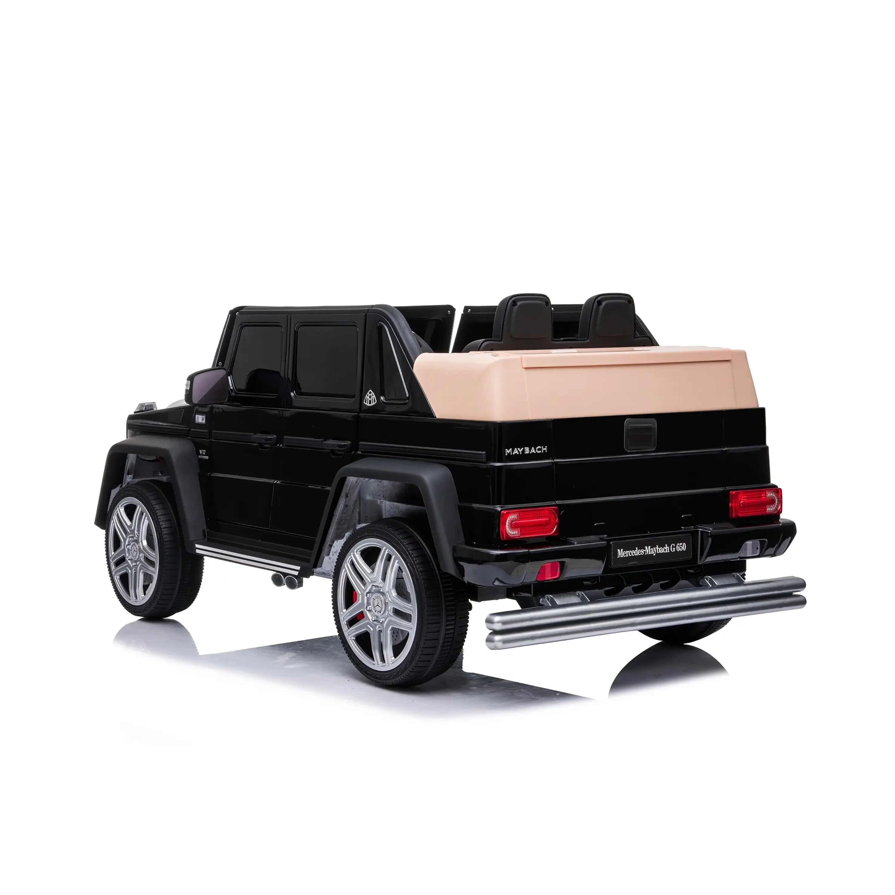 24V Mercedes Maybach G650 Brushless Motor Ride-on – wheels and suspension detail | Freddo Toys Canada