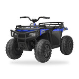 24V Freddo Pioneer Kids Electric ATV with Brushless Motor, Air Tires & Suspension - Blue