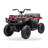 24V Freddo Pioneer Kids Electric ATV with Brushless Motor, Air Tires & Suspension - Red