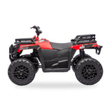 24V Freddo Pioneer Kids Electric ATV with Brushless Motor, Air Tires & Suspension - Red