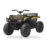 24V Freddo Pioneer Kids Electric ATV with Brushless Motor, Air Tires & Suspension - Yellow