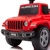 Child riding the Jeep Rubicon Foot to Floor Ride-On for Toddlers | Freddo Toys Canada