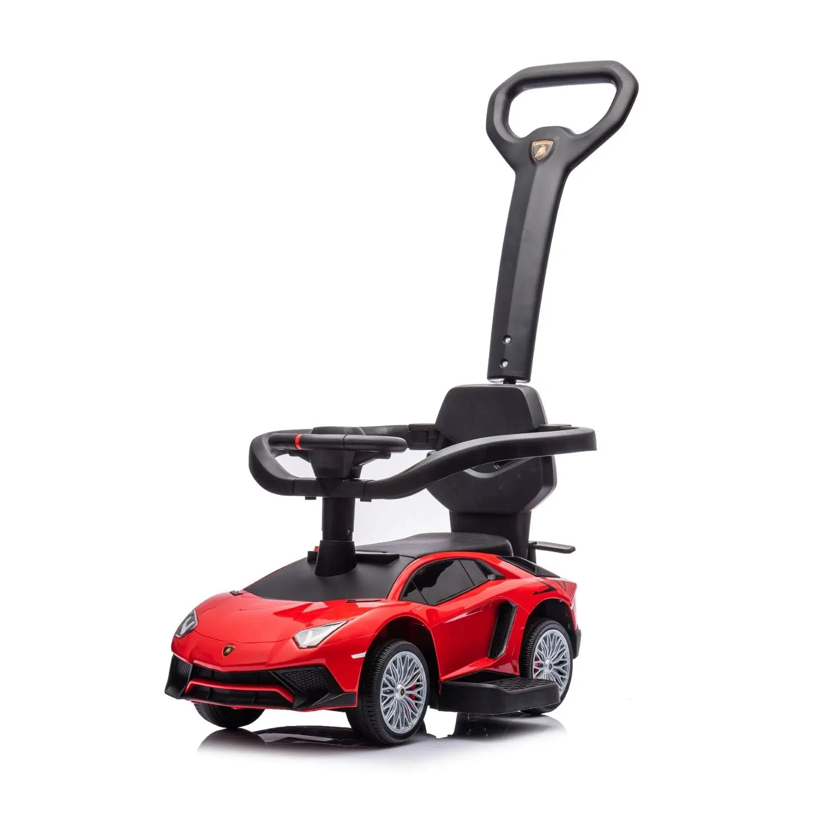 Child riding the Lamborghini 3-in-1 Kids Push Ride On Toy Car | Freddo Toys Canada