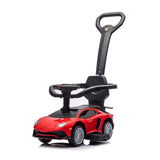 Child riding the Lamborghini 3-in-1 Kids Push Ride On Toy Car | Freddo Toys Canada
