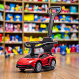 Lamborghini 3-in-1 Kids Push Ride On Toy Car – parental remote control | Freddo Toys Canada