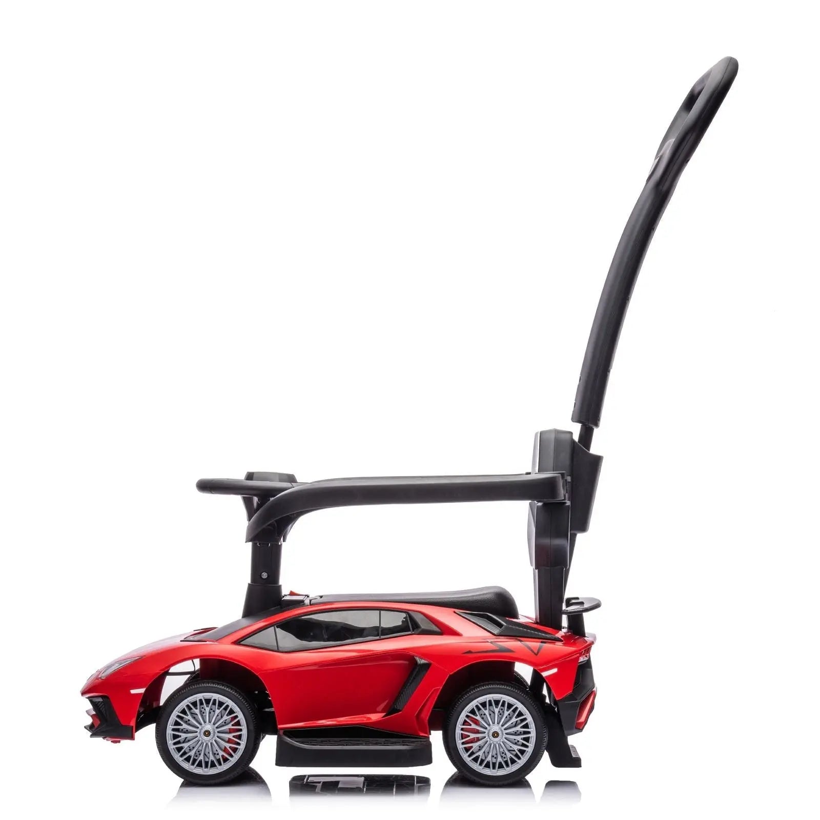 Lamborghini 3-in-1 Kids Push Ride On Toy Car – interior detail | Freddo Toys Canada