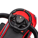 Lamborghini 3-in-1 Kids Push Ride On Toy Car – front view (2) | Freddo Toys Canada