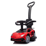 Lamborghini 3-in-1 Kids Push Ride On Toy Car – side view (2) | Freddo Toys Canada
