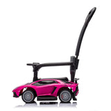 Lamborghini 3-in-1 Kids Push Ride On Toy Car – steering wheel and controls (2) | Freddo Toys Canada