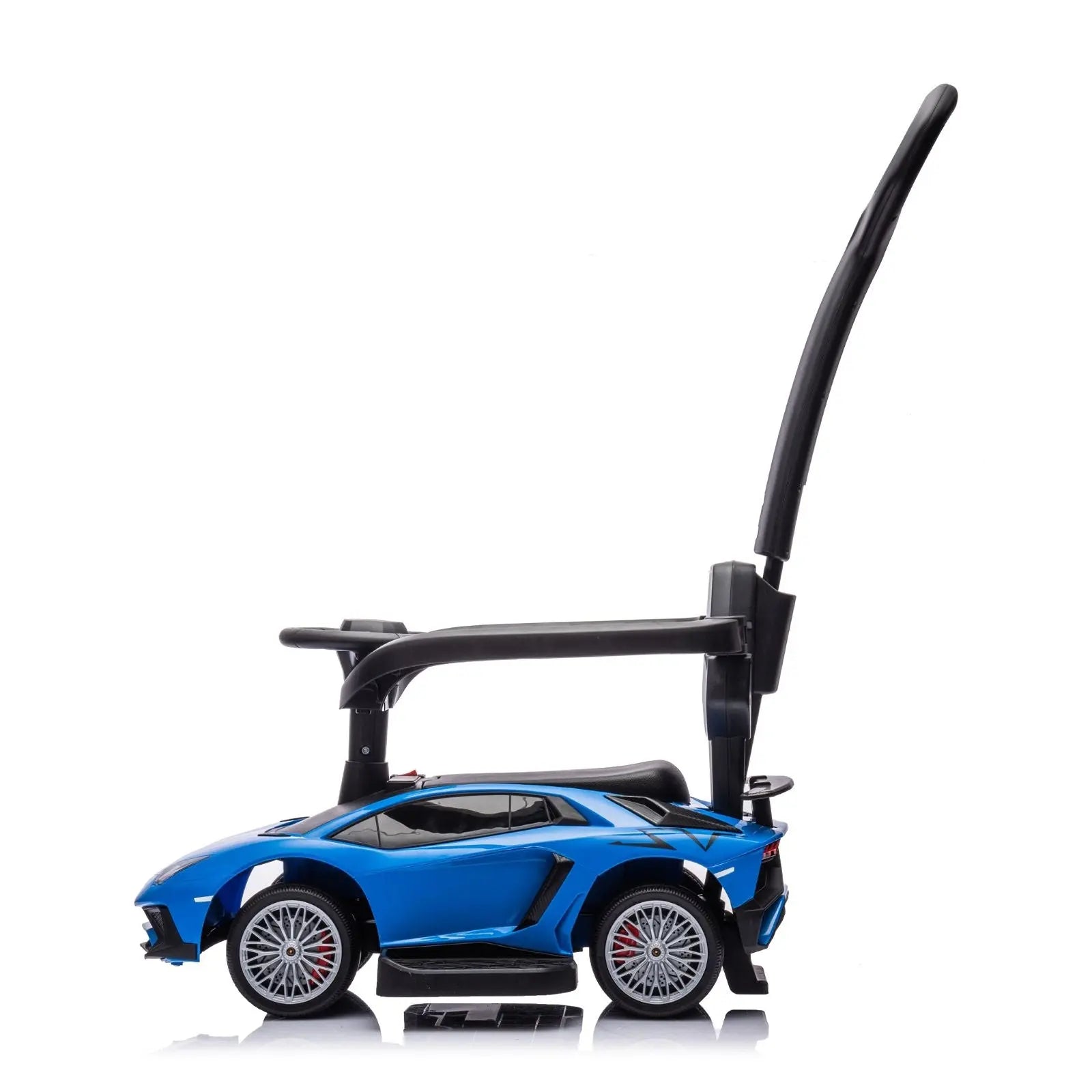 Lamborghini 3-in-1 Kids Push Ride On Toy Car – side view | Freddo Toys Canada