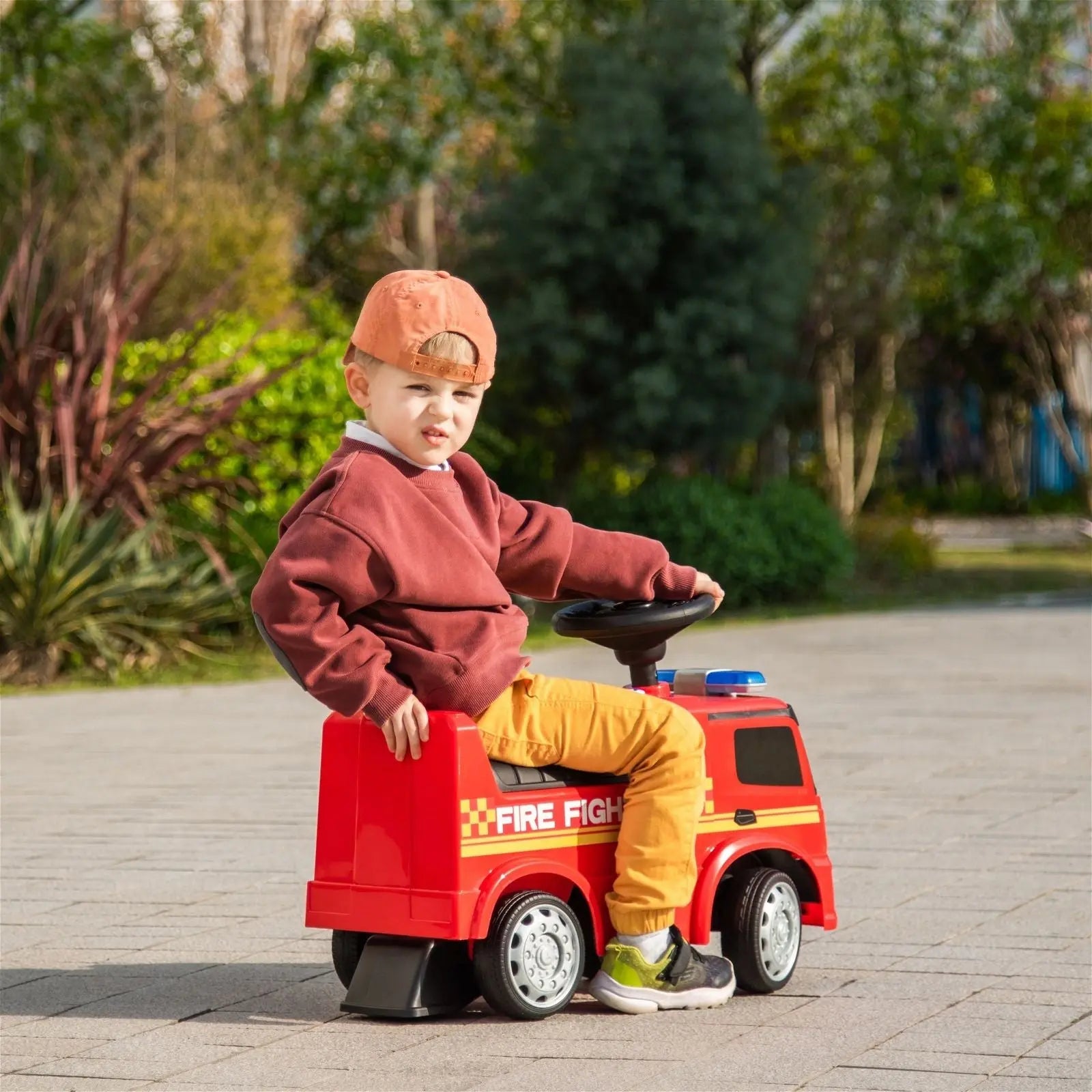 Mercedes Antos Kids' Foot to Floor Ride-On – LED headlights detail | Freddo Toys Canada
