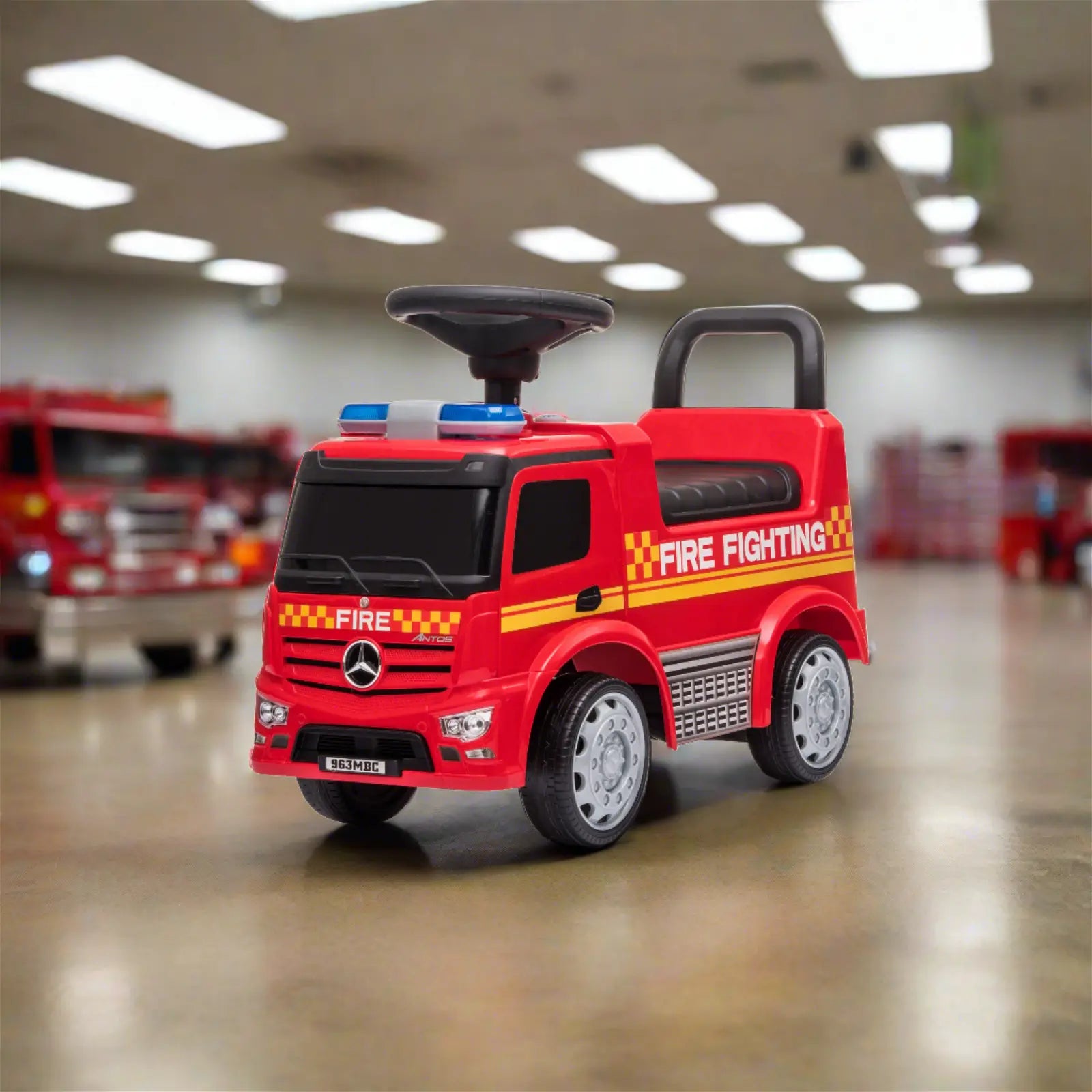 Mercedes Antos Kids' Foot to Floor Ride-On – side profile | Freddo Toys Canada
