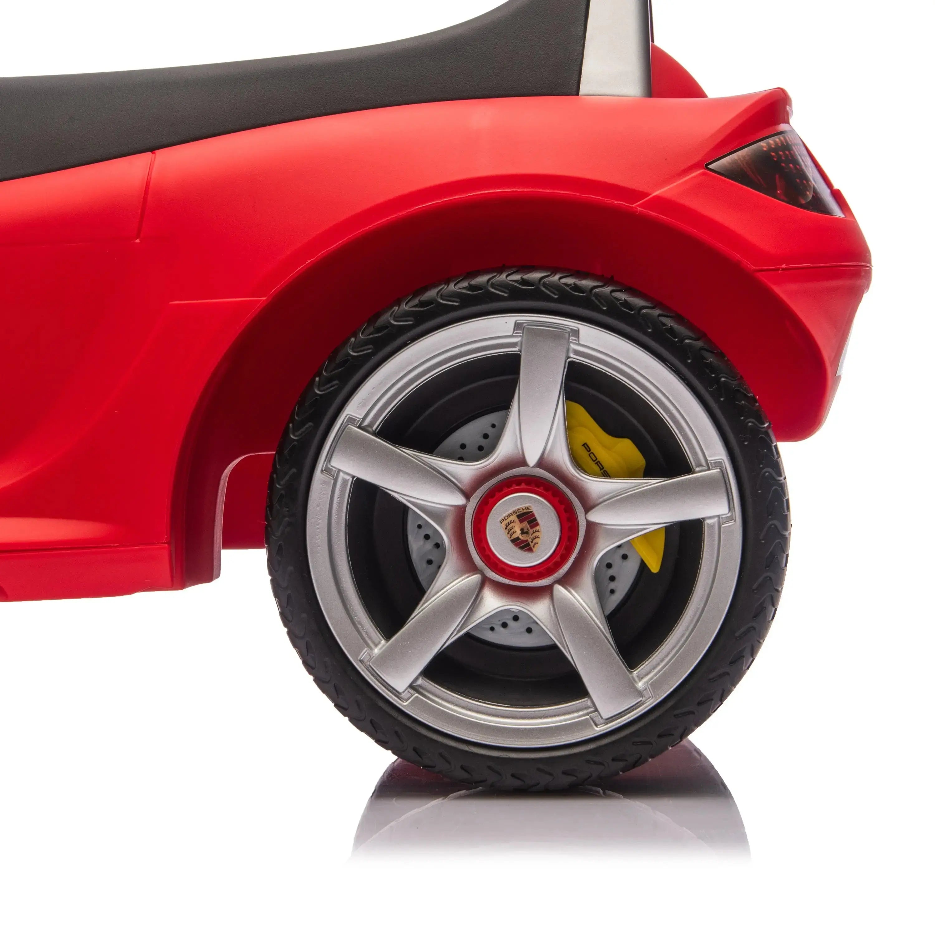 Porsche 911 Carrera GT Foot-to-Floor Ride-On – wheels and suspension detail (2) | Freddo Toys Canada